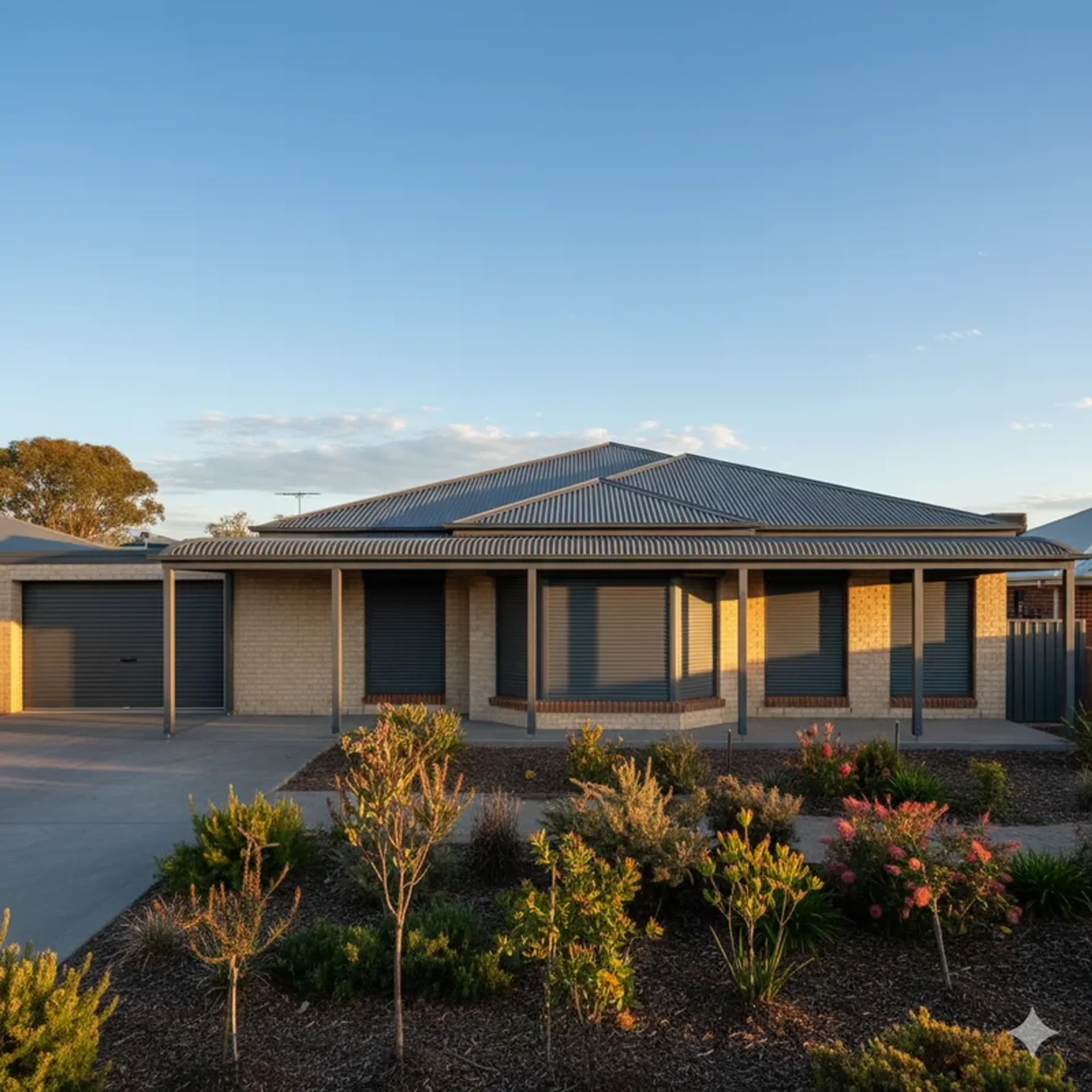 Australian home fitted with roller shutters by All Seasons Living, Canberra