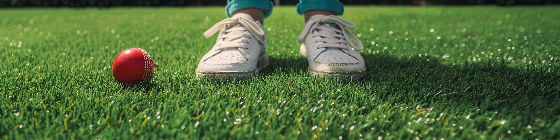 Close-up view of premium artificial lawn showing realistic blade detail and natural appearance